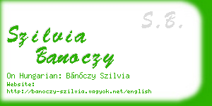 szilvia banoczy business card